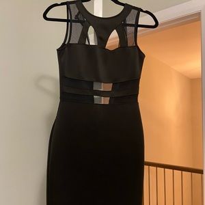 Black asymmetrical dress